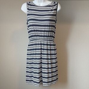 Loft Blue/White Striped Dress